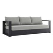 outdoor 4 piece patio furniture Modway Furniture Sofa Sectionals Gray Gray