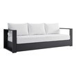 backyard patio seating Modway Furniture Sofa Sectionals Gray White