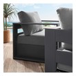 cream velvet armchair Modway Furniture Bar and Dining Gray Charcoal