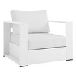 egg chair mid century Modway Furniture Bar and Dining White White