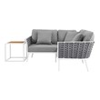 white modern couch Modway Furniture Sofa Sectionals White Gray