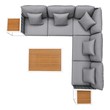 real leather couch sectional Modway Furniture Sofa Sectionals White Gray