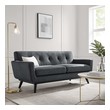 gray sectional sleeper sofa Modway Furniture Sofas and Armchairs Charcoal