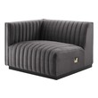 navy couch sectional Modway Furniture Sofas and Armchairs Black Gray