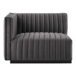 leather sectional couch near me Modway Furniture Sofas and Armchairs Black Gray