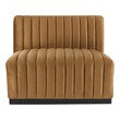 velvet brown couch Modway Furniture Sofas and Armchairs Black Cognac