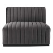 couch with chaise and bed Modway Furniture Sofas and Armchairs Black Gray
