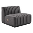 blue couch with chaise Modway Furniture Sofas and Armchairs Black Gray