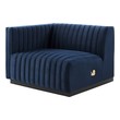 left facing chaise couch Modway Furniture Sofas and Armchairs Black Midnight Blue