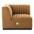 couches and sectionals Modway Furniture Sofas and Armchairs Black Cognac