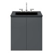60 rustic bathroom vanity Modway Furniture Vanities Gray Black