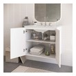 long bathroom vanity with one sink Modway Furniture Vanities White White