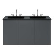 40 bathroom vanity with top and sink Modway Furniture Vanities Gray Black