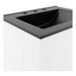 one sink long vanity Modway Furniture Vanities White Black