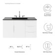 bathroom vanity top storage ideas Modway Furniture Vanities White Black
