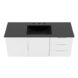 white vanity with wood top Modway Furniture Vanities White Black
