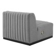 sectional sofa with speakers Modway Furniture Sofas and Armchairs Black Light Gray