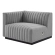 left facing sleeper sectional Modway Furniture Sofas and Armchairs Black Light Gray