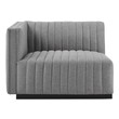 contemporary couch sectional Modway Furniture Sofas and Armchairs Black Light Gray