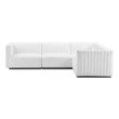 sectional couch with storage chaise Modway Furniture Sofas and Armchairs Black White