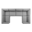 soft couch sectional Modway Furniture Sofas and Armchairs Black Light Gray