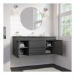 wooden vanity with sink Modway Furniture Vanities Charcoal Black