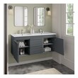 72 inch bathroom vanity without top Modway Furniture Vanities Gray White