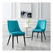 black dining chairs and bench Modway Furniture Dining Chairs Blue