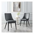 green parsons chairs Modway Furniture Dining Chairs Gray