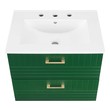 furniture bathroom vanity with sink Modway Furniture Vanities Green White