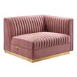 sectional couch with a pull out bed Modway Furniture Sofas and Armchairs Dusty Rose