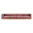 sectional sleeper near me Modway Furniture Sofas and Armchairs Dusty Rose