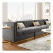 charcoal gray sectional Modway Furniture Sofas and Armchairs Gray
