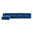 gray chaise sofa Modway Furniture Sofas and Armchairs Navy