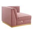 sectional couch green Modway Furniture Sofas and Armchairs Dusty Rose