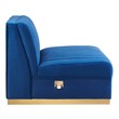 leather lounge sectional Modway Furniture Sofas and Armchairs Navy