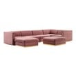 soft sectional with chaise Modway Furniture Sofas and Armchairs Dusty Rose