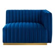 mid century modern leather sofa with chaise Modway Furniture Sofas and Armchairs Gold Navy