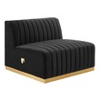 leather sectional sleeper sofa Modway Furniture Sofas and Armchairs Gold Black