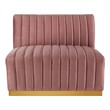 brown leather sectional sofa Modway Furniture Sofas and Armchairs Gold Dusty Rose