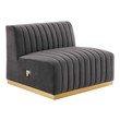 modern gray leather sectional Modway Furniture Sofas and Armchairs Gold Gray