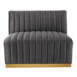 convertible sectional sleeper Modway Furniture Sofas and Armchairs Gold Gray
