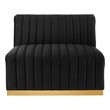 large leather sectional with chaise Modway Furniture Sofas and Armchairs Gold Black