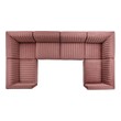 cool sectional couches Modway Furniture Sofas and Armchairs Gold  Dusty Rose