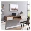 office desk nearby Modway Furniture Computer Desks Walnut White