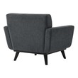black eames chair Modway Furniture Sofas and Armchairs Charcoal