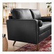 living room couch with chaise Modway Furniture Sofas and Armchairs Black