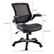 chair with straight back Modway Furniture Office Chairs Black
