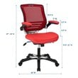 black upholstered office chair Modway Furniture Office Chairs Red