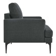 blue velvet slipper chair Modway Furniture Sofas and Armchairs Gray